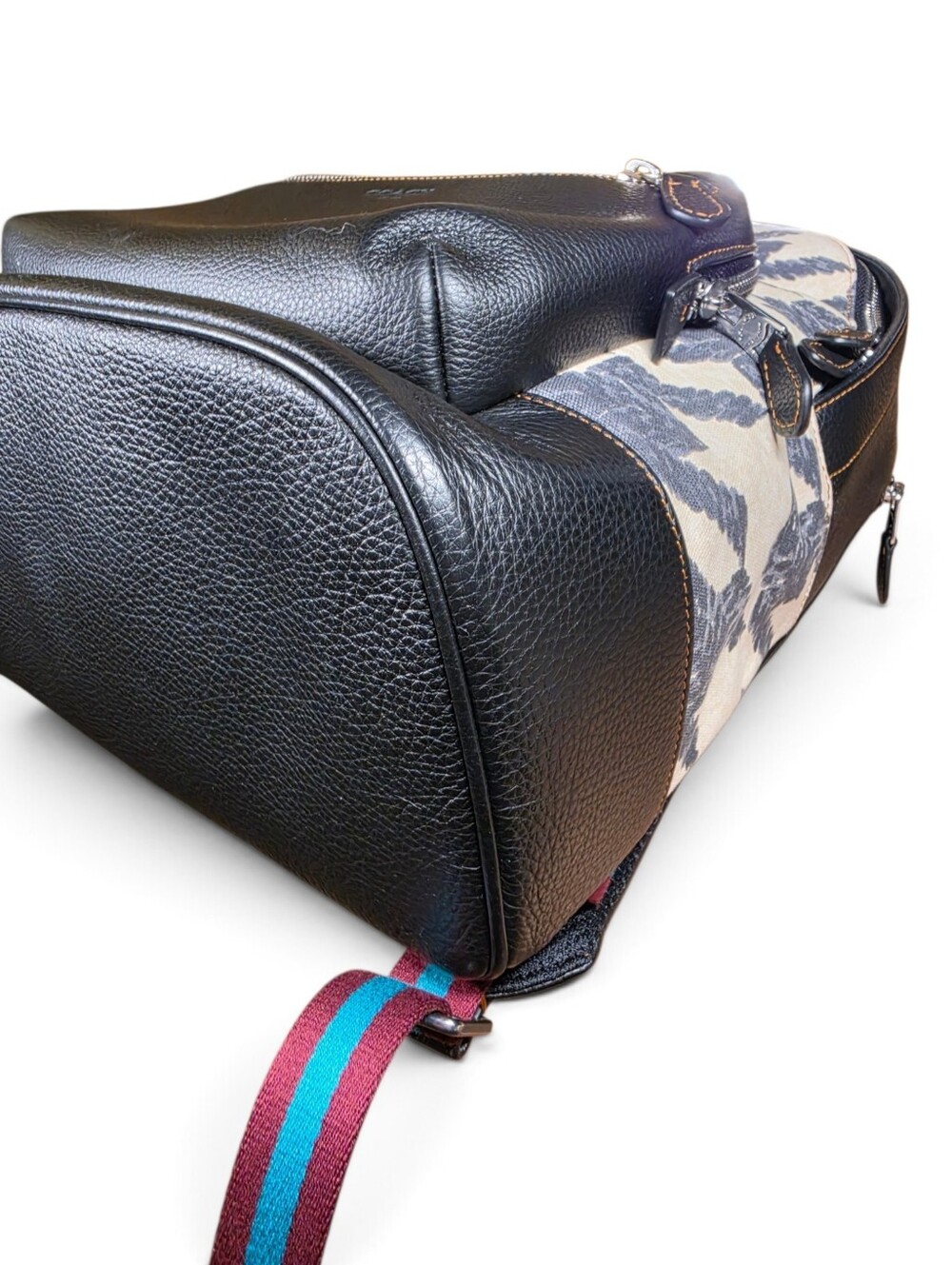 Coach West Houndstooth Print Backpack w/ Leather Trim CJ514 (Retail $550) - Picture 12 of 16